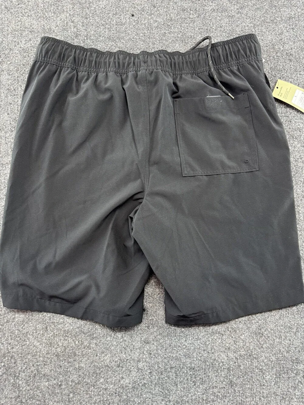 Board Shorts Mens Large Gray Quick Dry 4-Way Stretch Swim Trunks Elastic Waist
